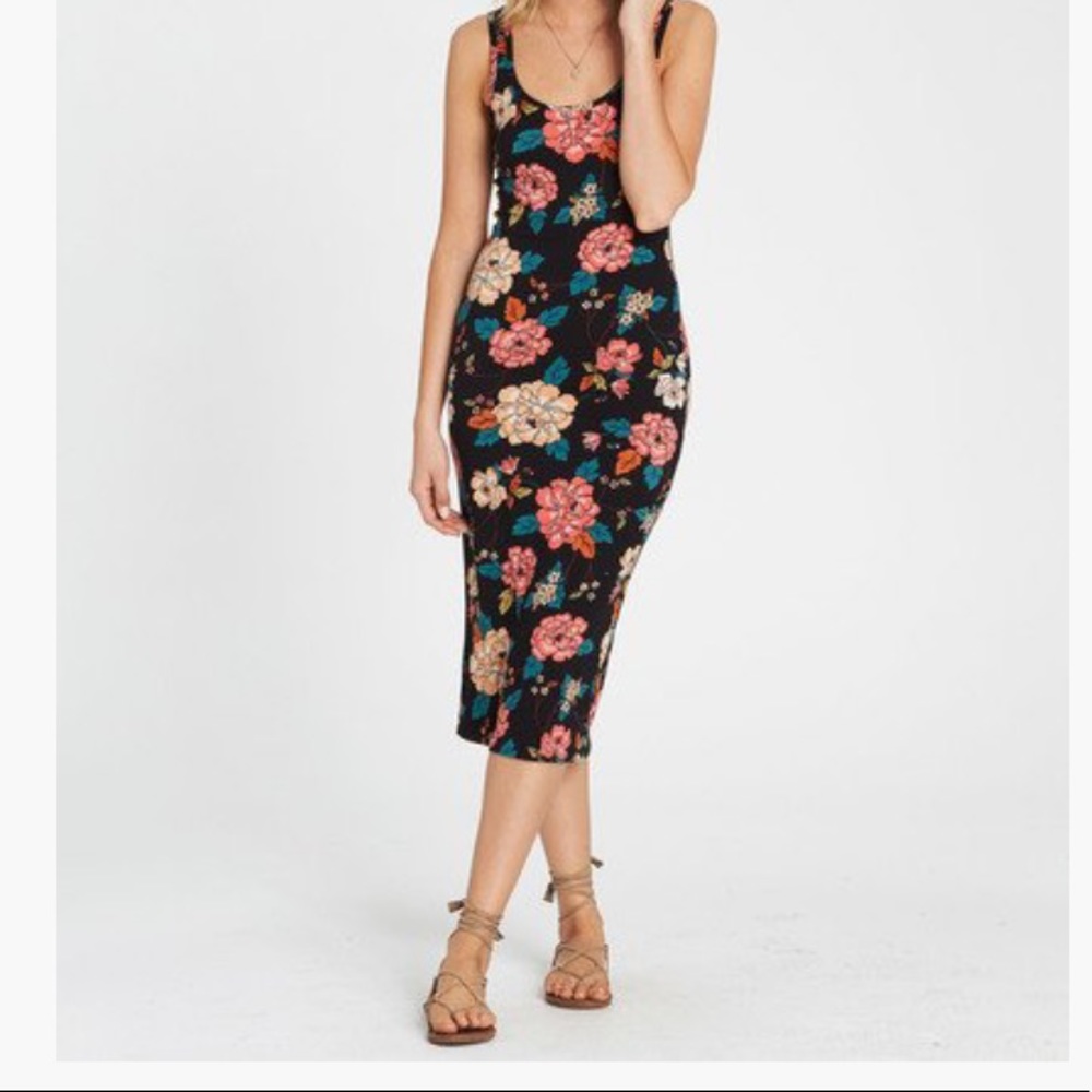 Billabong MIDI Floral Bodycon Dress
